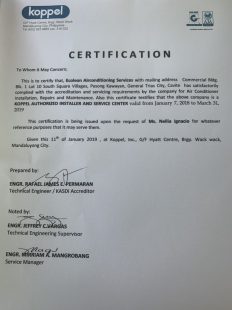 certificate accreditation of kopel